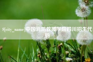 宁夏中国消防救援学院四川招生代码