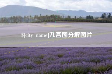 宁夏九宫图分解图片
