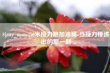 宁夏50米接力跑加油稿-当接力棒递出的那一刻