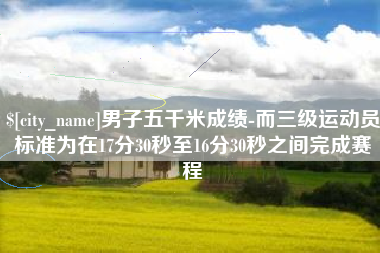 宁夏男子五千米成绩-而三级运动员标准为在17分30秒至16分30秒之间完成赛程