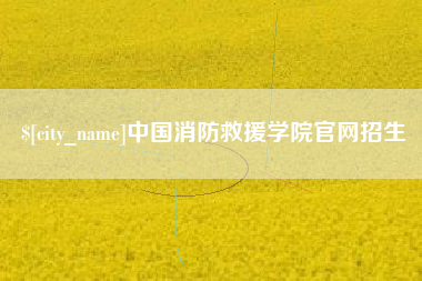 宁夏中国消防救援学院官网招生