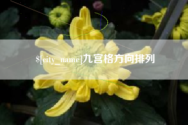 宁夏九宫格方向排列