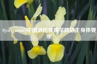 宁夏中国消防救援学院招生身体要求
