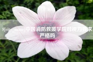 宁夏中国消防救援学院对视力要求严格吗