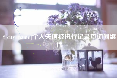 宁夏个人失信被执行记录查询阚继伟