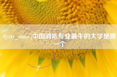 宁夏中国消防专业最牛的大学是哪一个
