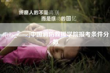宁夏中国消防救援学院报考条件分数