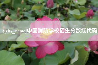 宁夏中国消防学校招生分数线代码