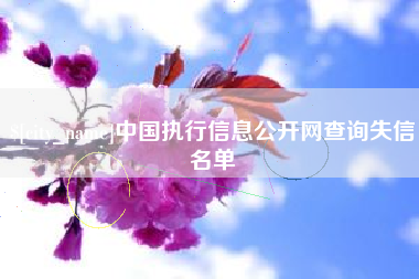 宁夏中国执行信息公开网查询失信名单