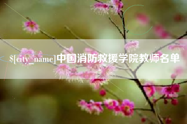 宁夏中国消防救援学院教师名单