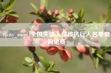 宁夏全国失信人员被执行人名单查询免费
