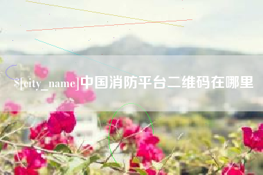 宁夏中国消防平台二维码在哪里