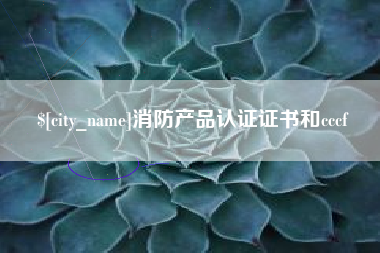 宁夏消防产品认证证书和cccf