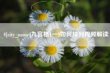 宁夏九宫格1一9如何排列视频解读