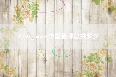 宁夏中国金牌总共多少