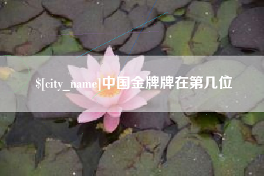 宁夏中国金牌牌在第几位