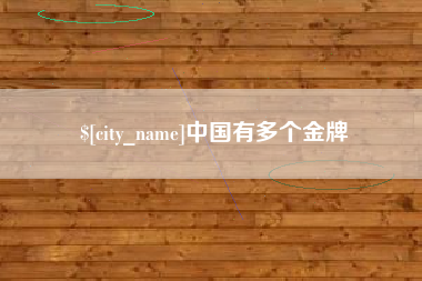 宁夏中国有多个金牌