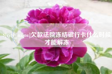 宁夏欠款法院冻结银行卡什么时候才能解冻