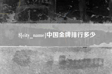宁夏中国金牌排行多少