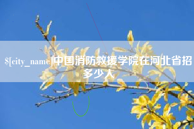 宁夏中国消防救援学院在河北省招多少人