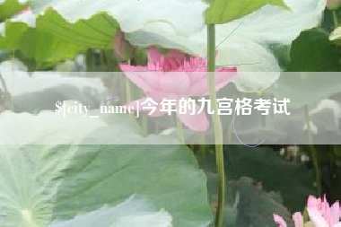 宁夏今年的九宫格考试