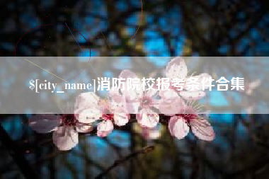宁夏消防院校报考条件合集