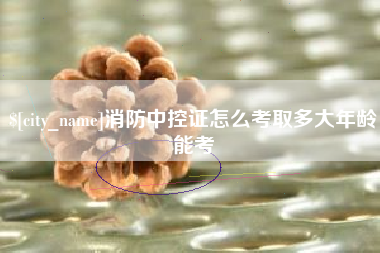 宁夏消防中控证怎么考取多大年龄能考